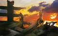 sunset over the rest of the world by miw
