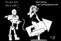 Fireworks safety with Papyrus and Undyne