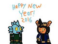 Happy New Year 2016 from Gill Grunt and Fryno