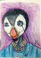 Puffin with a Monocle- Artist Trading Cards