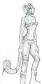 Nechisi - Cheetah - OC - Pencil by AmbiguousAnarchist