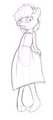 Charles Ferret wearing a dress 