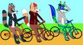 riding our bikes 