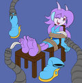 Lilac tickle commission flat color