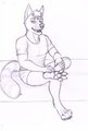 Relaxing my paws - Pencil linework