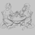 Commission - Messy Burger Date by tanithjackal