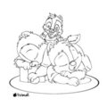 Tavi Sitting -lineart-