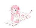 Fleecia studying, by RisingDragon