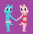 gumball and his twin sister  by weirdoxs