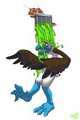 green slime on a blue boobie by RipK