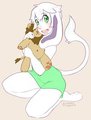 a bunny holding...wait wat