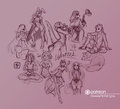  Happy Valentine's Day! [Feb 2016 Patreon Sketch Page]