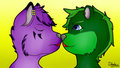a cute kiss by glaede