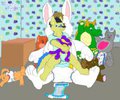 Plushy Playroom (WIP, Flat color) by Floofyjackal