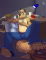 Working Hard by Ifus. by Inpu