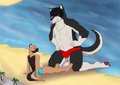 An 'exciting' day at the beach