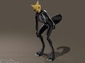 Renamon in a Skull Latex Suit by Delion