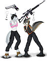 Tsuki and Taiyo by Howlfeiwolf