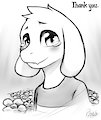 Asriel ( Thank you ) by oloxbangxolo