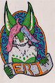 &nbsp;&nbsp;Stained Glass Style Headshot Badge: Eri