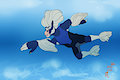 Swimming in the blue by nouvua