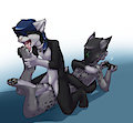 Maho loves to lick paws - by neden by mahogato