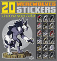 Werewolf stickers by Siekfried