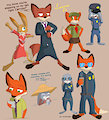Nick & Judy sketches by KitKat
