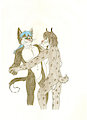 Maho y Munty bailando - by diesonne