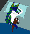 sleeping with a plush 