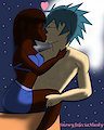 Smooching in the Moonlight by SnowyJeleciaHusky