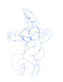 Sketch-a-day: Lugia by ChaosSabre