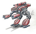Hospital Sketch: Black Widows Marauder BattleMech