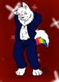 Snow Posing (in Color) by DorkyWolf