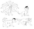 Cub Adoptables - Linearts by Wolfirhart