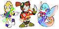 ADOPTABLES: Sea Butterfly, Mole, Echidna, Fox, and Sea Snail Butterfly by Orichalcum