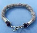 Arctic Wolf and Amethyst Bracelet by WolfofSamhain