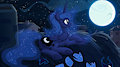 Luna and the Moon by JunglePony