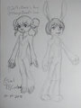 A lamb and a bunny practice