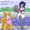 Kiki & Kitsuna - Diapered Swimsuit Sequel! by DreamStar