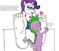 Spike and Rarity: Foot Love