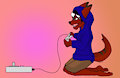 Jack is videogaming by Jackiloid
