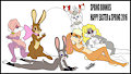 SPRING BUNNIES flat color