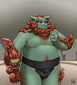Komainu sumo wrestler by ShinodaKuma