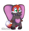 Foxy the elephant by abdl86