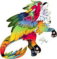 Rainbow Dragon - Commish by WolfRedGata