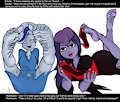 Sibella and Phantasma's ghoulish feet (with text) by gslover1
