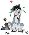 Loupy as a feral by Loupy