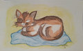 Kitty on a Blanket by KeyLimeYogurt