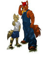 Sparky and Unca' Red by EasySpark